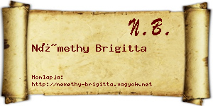 Némethy Brigitta névjegykártya